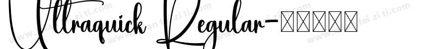 Ultraquick Regular字体转换